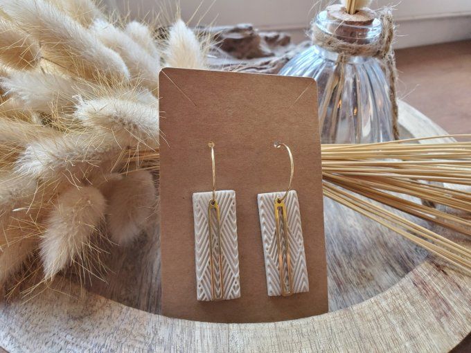 boucles d'oreilles colline beige